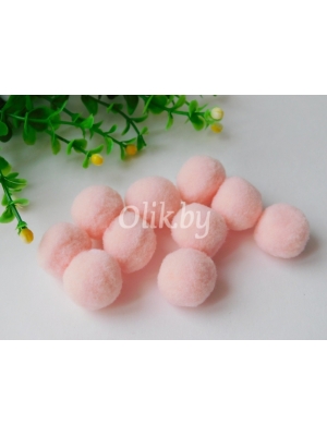 Помпоны Premium 2 см, розовый персик, 10 шт