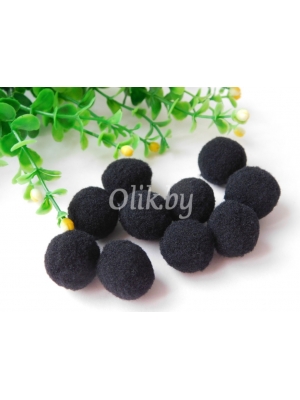 Помпоны Premium 2 см, черный, 10 шт