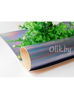 Кожзам голографик 22*30 см, сиреневый