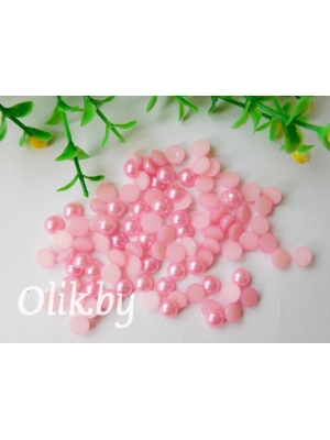 Полубусина круглая, 6 мм, 10 г (примерно 170шт), розовый