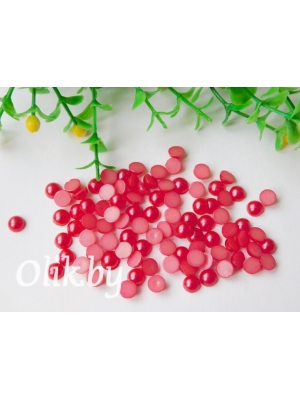 Полубусина круглая, 6 мм, 10 г (примерно 170шт), красный