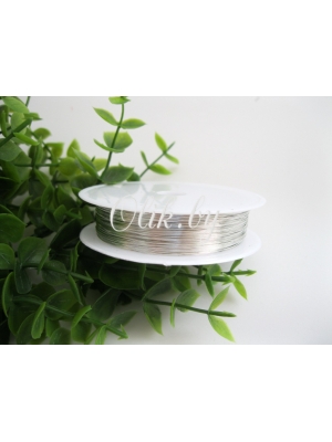 Проволока 0,3 мм, катушка 50 м, серебро