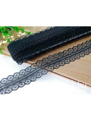 Кружево 3 см, черный,1 м