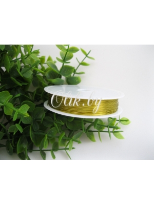 Проволока 0,4 мм, катушка 50 м, золото