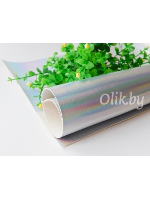 Кожзам 22*30 см, серебро (3903)