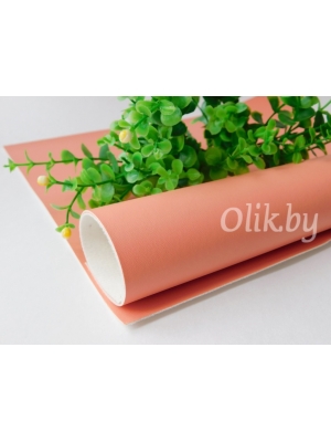 Кожзам 22*30 см, розовый персик