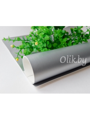 Кожзам 22*30 см, серебро