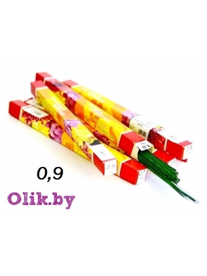 Проволока герберная, 40см, 0.9мм, зеленая