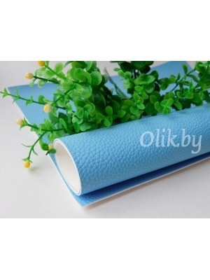 Кожзам зернистый матовый 22*30 см, голубой