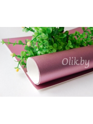 Кожзам перламутровый 22*30 см, светло-розовый