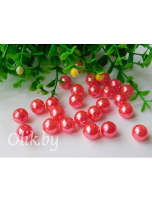 Бусина круглая, 10мм, коралловый, 10г (примерно 21 шт)