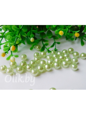 Бусина круглая, 8мм, мятный, 10 г (примерно 40 шт)