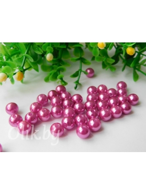 Бусина круглая, 8мм, сиреневый, 10 г (примерно 40 шт)
