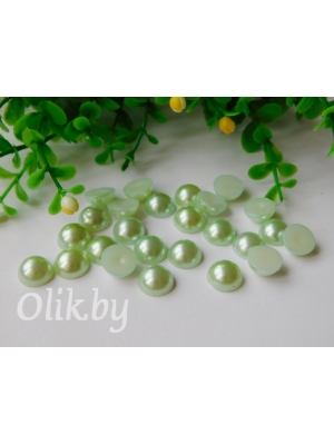 Полубусина круглая, 10 мм, 10 г (примерно 37шт), мятный