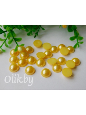 Полубусина круглая, 10 мм, 10 г (примерно 37шт), оранжевый №81