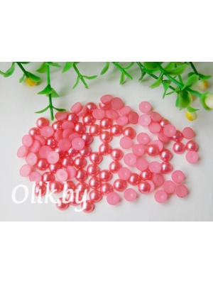 Полубусина круглая, 6 мм, 10 г (примерно 170шт), коралловый