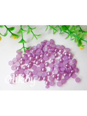 Полубусина круглая, 6 мм, 10 г (примерно 170шт), сиреневый