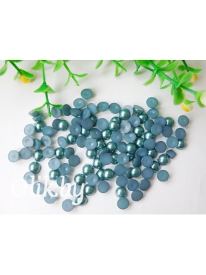 Полубусина круглая, 6 мм, 10 г (примерно 170шт), темно-бирюзовый