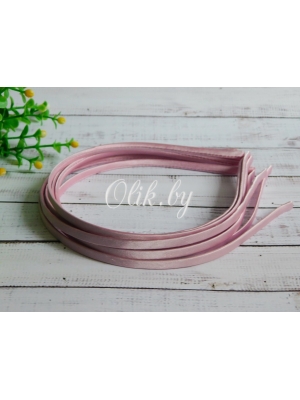 Ободок атласный 0,5 см, металл, розовый №5