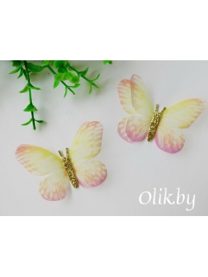 Бабочки шифоновые большие 5,8 см, №8,1 шт