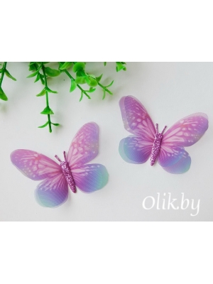 Бабочки шифоновые большие 6 см, №7,1 шт