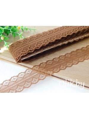 Кружево 3 см, коричневый,1 м