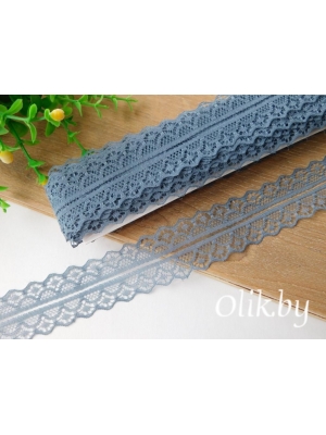 Кружево 3 см, серый, 1 м