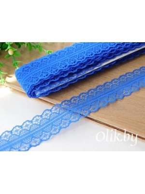 Кружево 2,5 см, синий,1 м