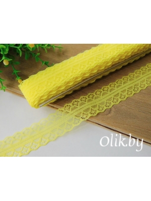 Кружево 2,5 см, желтый,1 м