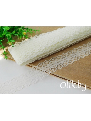 Кружево 2,5 см, кремовый,1 м