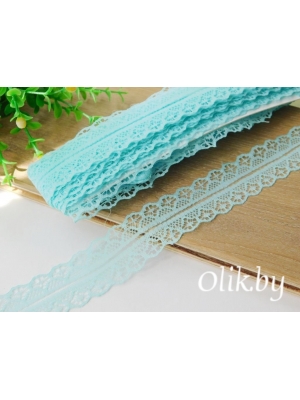 Кружево 2,5 см, светло-аквамариновый,1 м