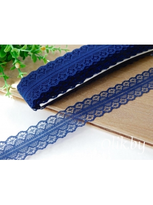 Кружево 2,5 см, темно-синий,1 м