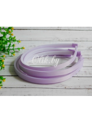 Ободки 1 см, пластик. с репсовой тканью,  фиолетовый