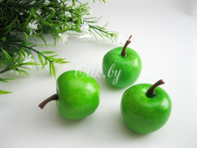 Яблоко, 3.5см, зеленый, 1шт